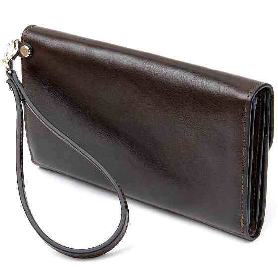 Мужской клатч из натуральной кожи Коричневый (GRANDE PELLE) Киев