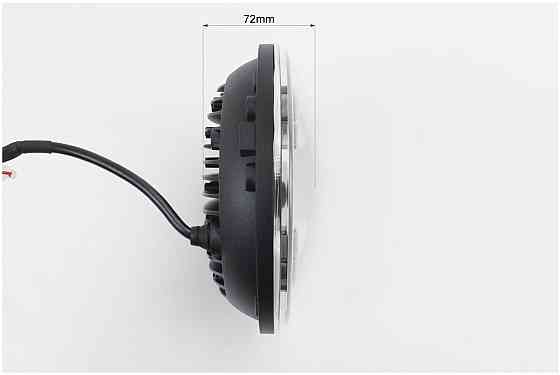 Фара кругла передня частина з обідком "R" універсальна 6-LED, d-180mm, МОТО TUNING Київ