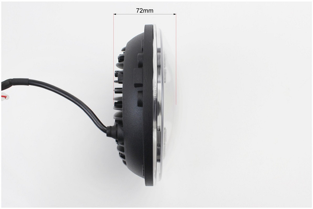 Фара кругла передня частина з обідком "R" універсальна 6-LED, d-180mm, МОТО TUNING Київ - фото 4