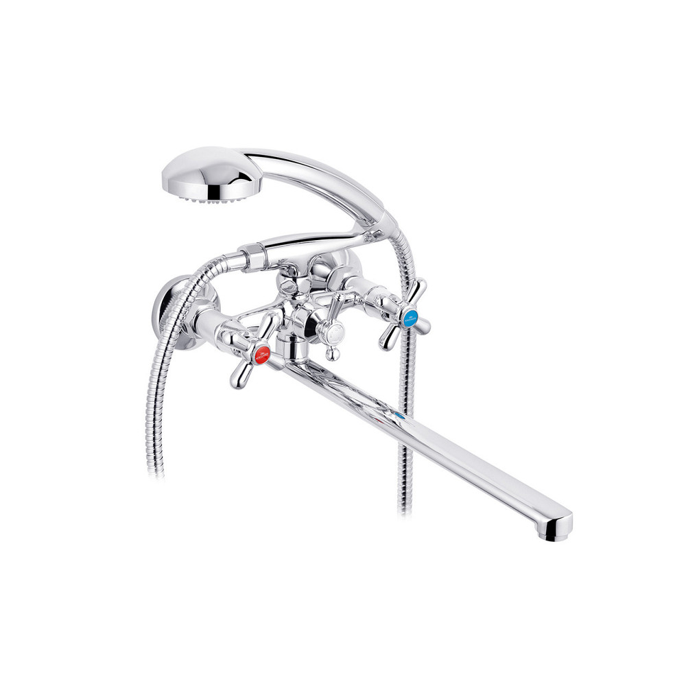 Змішувач для ванни Kroner KRP Royce - C072 з душовим гарнітуром, хром Київ - фото 1