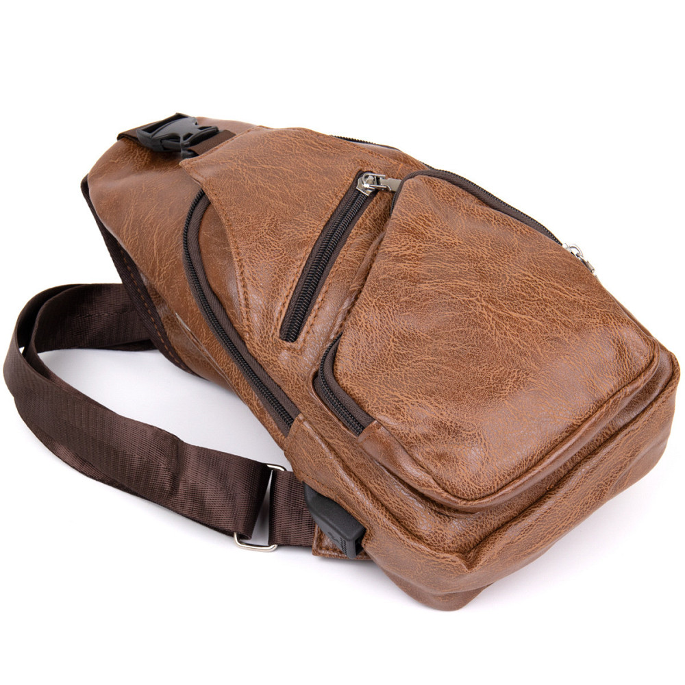 Сумка кросс боди смарт из кожзама Рыжая (Vintage) Киев - изображение 9