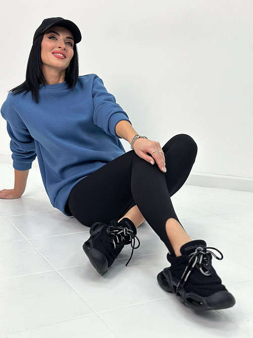 Жіночий теплий батник "Wear" Турція оптом | Норма і батал Джинс, 42-44 Київ - фото 2