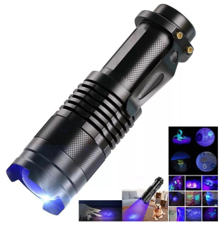 Ліхтар K11-395UV, 1хАА/1x14500, 1 РЕЖИМ, zoom, затискач Дніпро