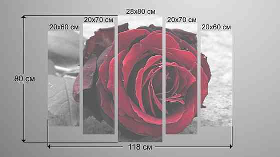 Модульная картина Роза Art-31_5 Киев
