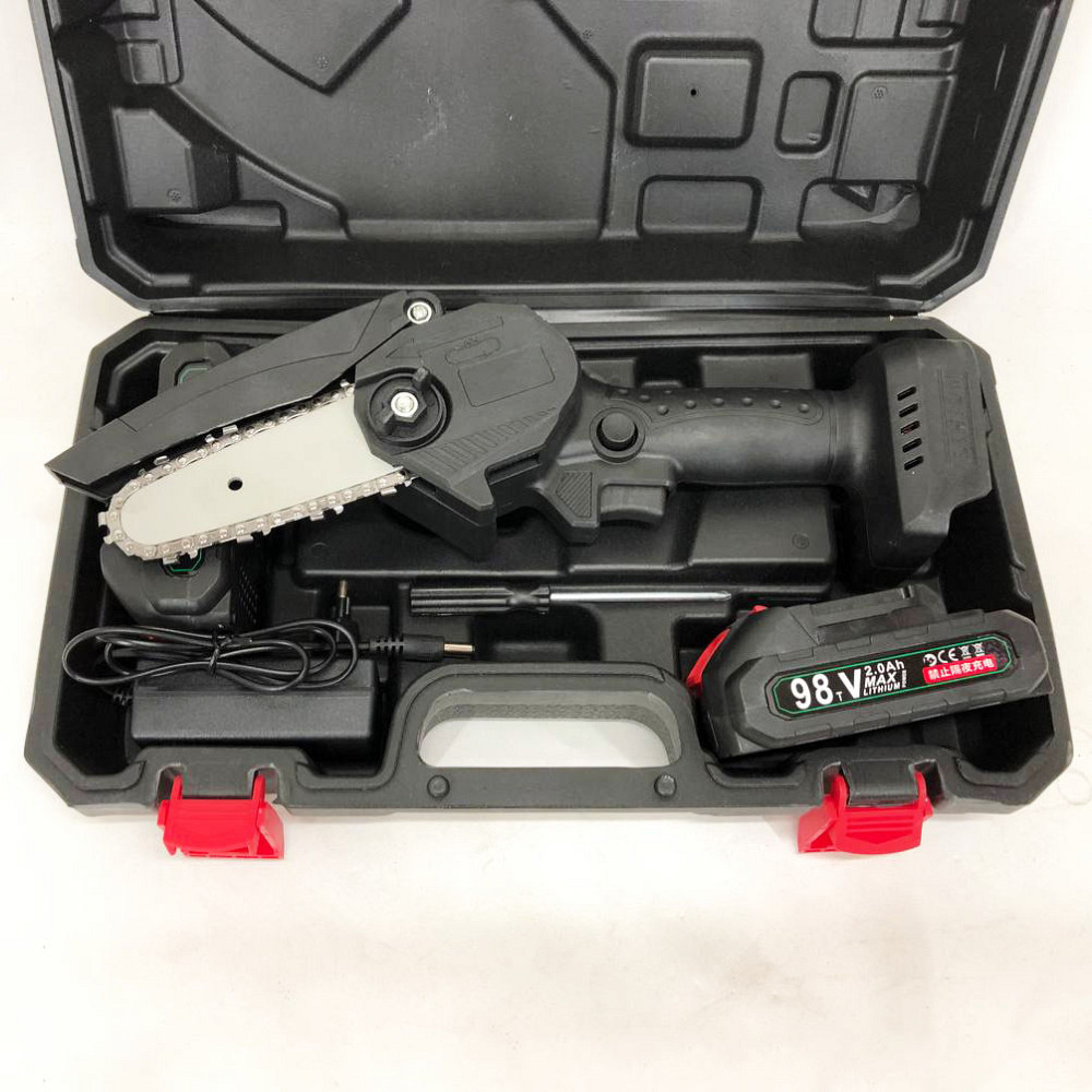 Пила для дерева на батарейках 10, Аккумуляторная пила цепная с зарядным устройством NB-36 Львов - изображение 2