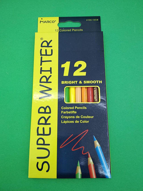 Олівці кольорові набір 12 кольорів marco 4100-12 CB superb writer( марко) (1 пачка) Харків - фото 1