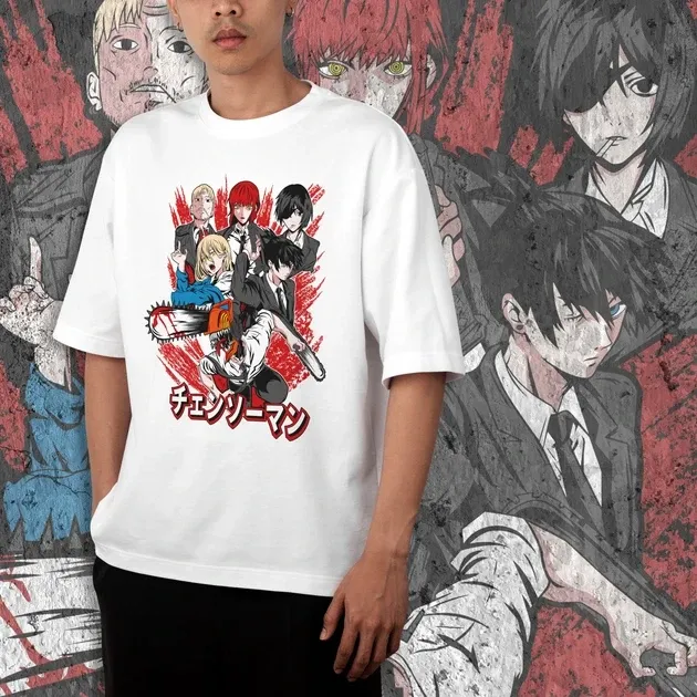 Футболка для підлітка хлопчика з принтом Человек Бензопила Команда 2 WE Розмір 160 Anime10500 Дніпро - фото 3