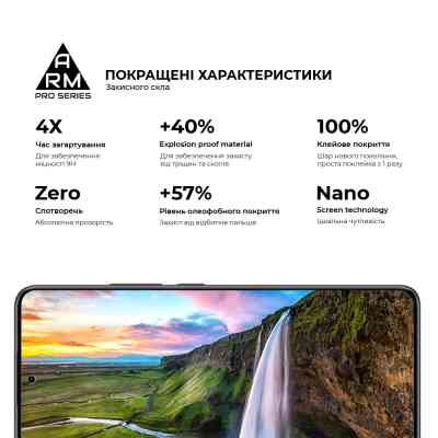 Стекло защитное Armorstandart Pro Xiaomi Redmi Note 14 5G Black (ARM83175) Винница
