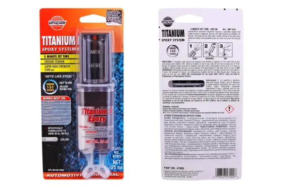 Клей эпоксидный  5мин в шприце VersaChem 25мл серый с титаном (2-комп.) Винница