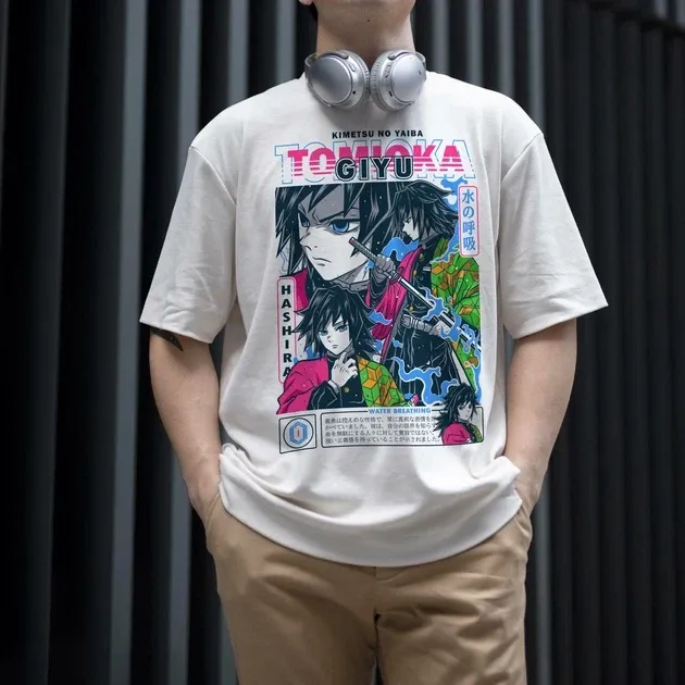 Футболка для подростка мальчика с принтом Клинок, рассекающий демонов Гію Томіока 4 WE Размер 160 Anime10966 Днепр - изображение 4