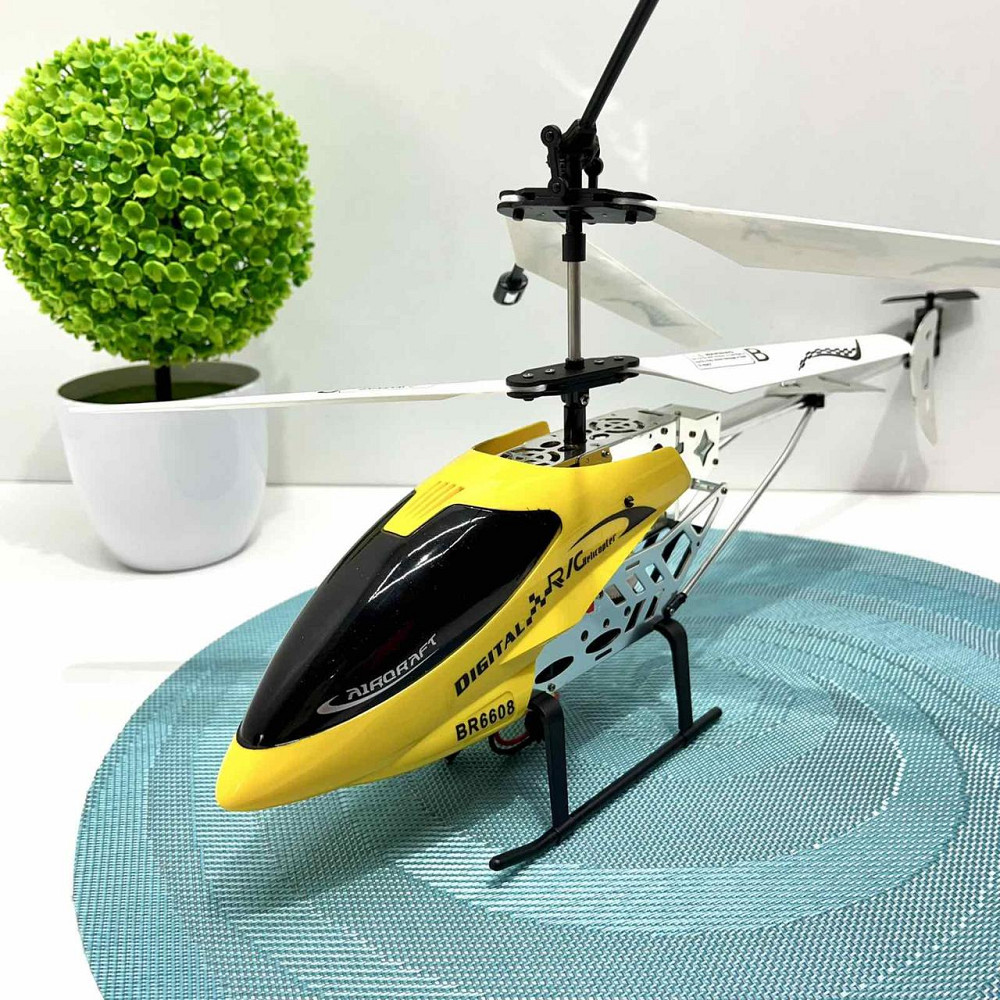 Вертоліт на радіокеруванні з гіроскопом підсвічування пульт Жовтий (BR6608) Чернігів - фото 4