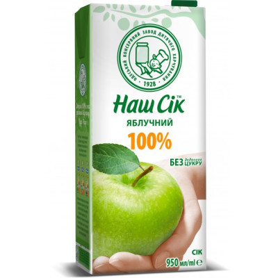 Сік Наш Сік Яблуко 950 мл (4820192262651) Вінниця - фото 1
