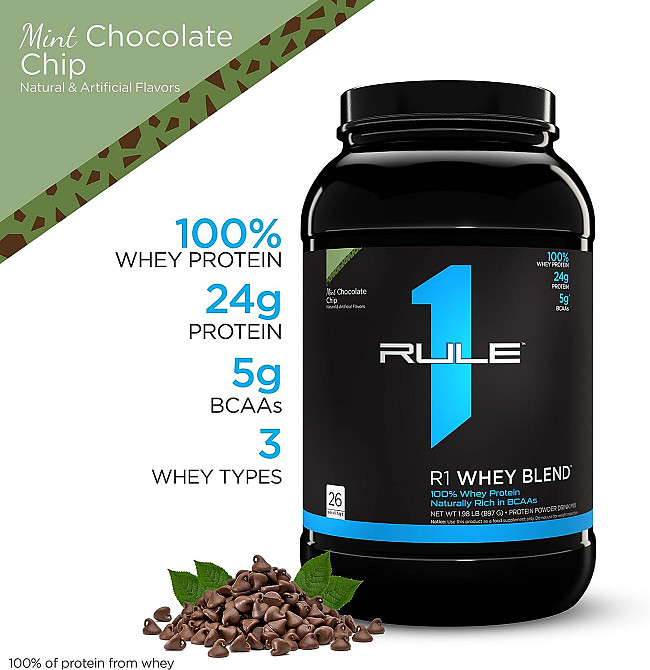 Протеїн Rule One Whey Blend 908 gram ( Mint Chocolate Chip ) Луцьк - фото 3