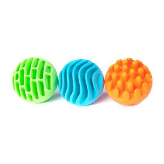 Прорізувач-брязкальце Fat Brain Toys Sensory Rollers Сенсорні кулі 3 шт. (F161ML) Харків