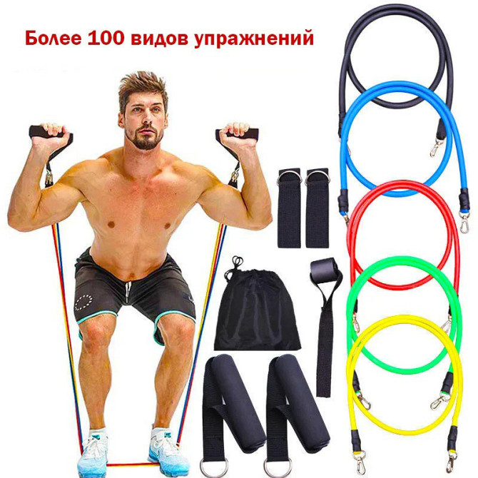 Латексний еспандер вправи exercise pipe, Резинка еспандер для фітнесу supretto Фітнес гумовий OC-31 Київ - фото 6