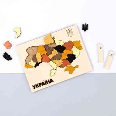 Набор для творчества Rosa Talent Карта Украины 3D цвета металлики 30.5х37.5 см (4823098532521) Винница