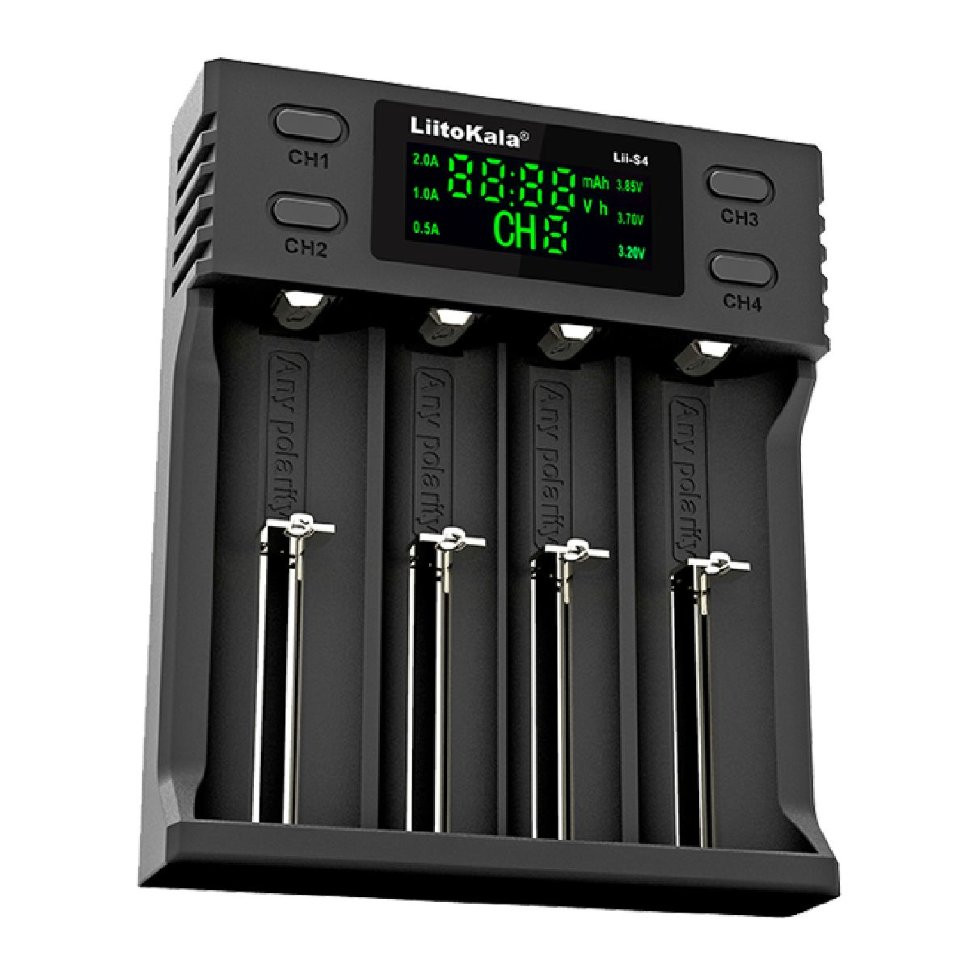 Зарядний пристрій Liitokala Lii-S4, 4 канала, Ni-Mh/Li-ion/LiFePo4, USB, LCD, Box Київ - фото 2