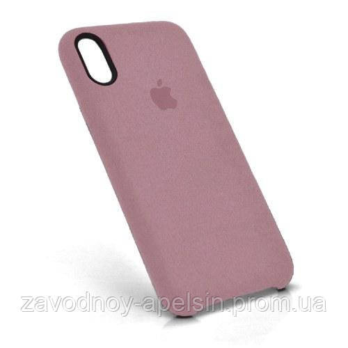 IPhone X XS 10 Кожаный чехол Alcantara (pink) Одесса - изображение 1