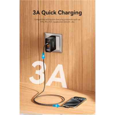 Кабель USB 2.0 Type-C M-M, 0.5 м 60W кут 90° Gray Aluminum Alloy Vention Вінниця