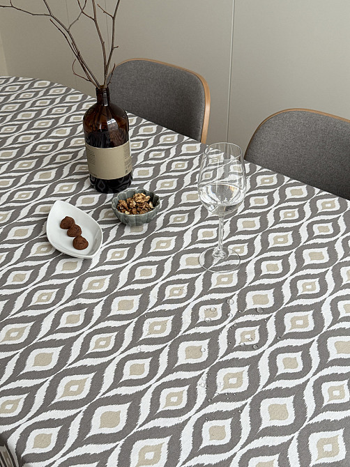 Ecotton Скатертина столова Ecotton DUCK 150х170 см водовідштовхувальна Абстракт сірий (27951/29 Коломия - фото 4