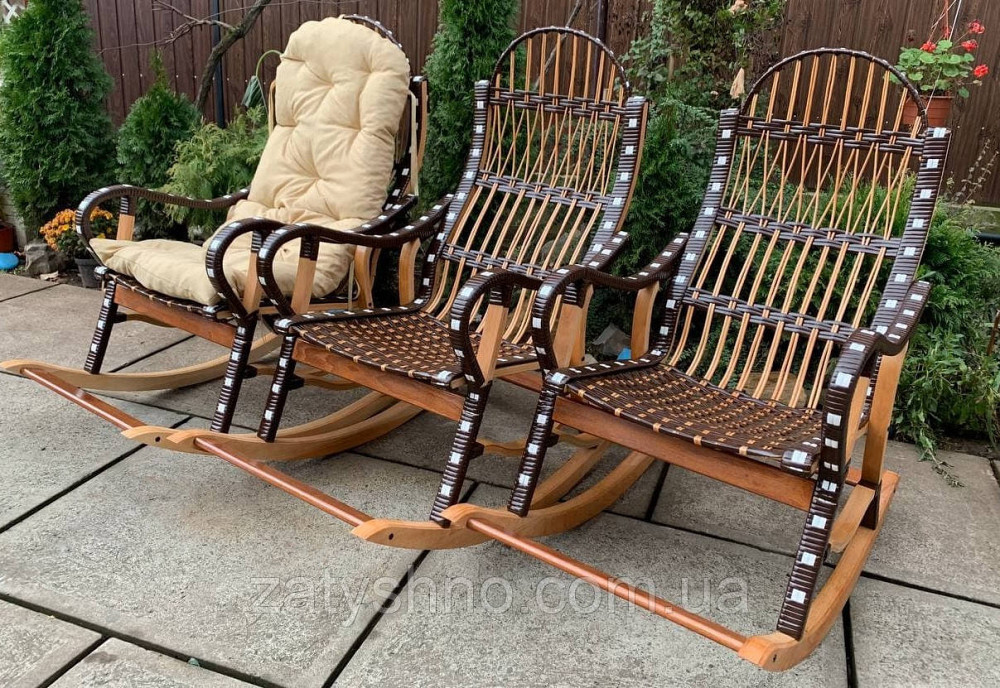 Кресло качалка из лозы для отдыха Киев - изображение 7