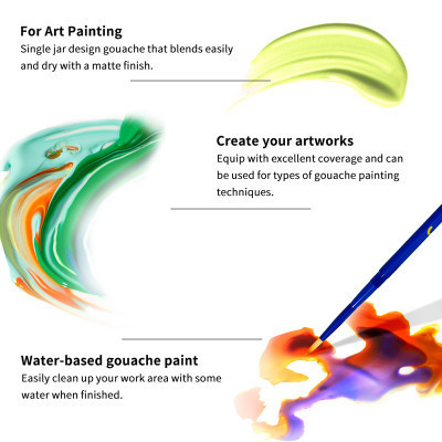 Гуашевые краски Arrtx 9B, 9 цветов (LC302925) Винница - изображение 8