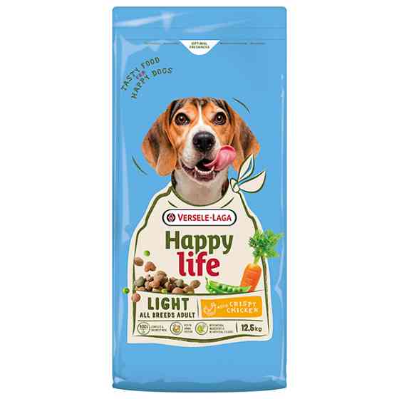Happy Life Adult Light with Chicken ХЕППІ ЛАЙФ КОНТРОЛЬ ВАГИ низькокалорійний сухий преміум корм для собак всіх порід Київ