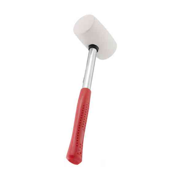 Киянка гумова, 450 г, 50 мм, бiла гума, металева ручка INTERTOOL HT-0227 Киев