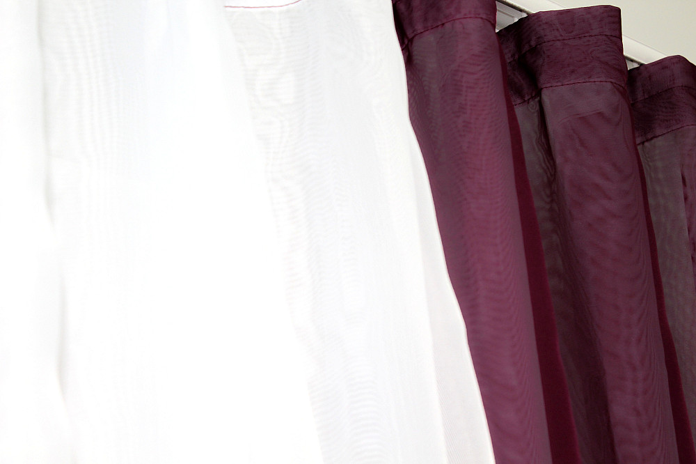 Кухонный комплект VR-Textil № 038к шторки и тюль бордовый с белым 280х170 см (50-032) Киев - изображение 4