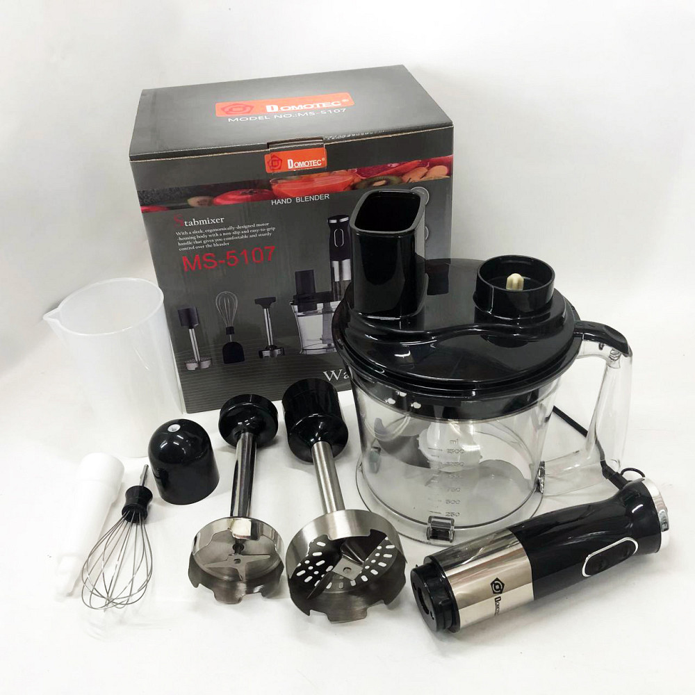 Блендер з подрібнювачем зручний для кухні Domotec, Кухонний електричний подрібнювач-блендер SX-54 Львів - фото 9