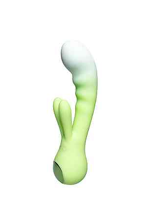 Вібратор-кролик зі світлодіодом Every Night Toys для точки G, зелений градієнт Sex Aura Київ