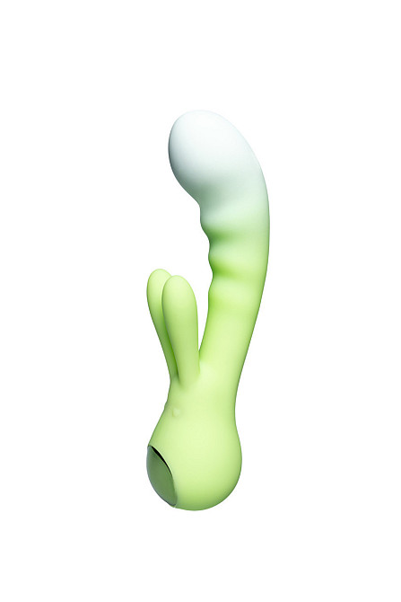 Вібратор-кролик зі світлодіодом Every Night Toys для точки G, зелений градієнт Sex Aura Київ - фото 4