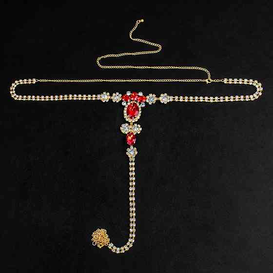 Трусики з камінням еротичні one size золотистий Київ