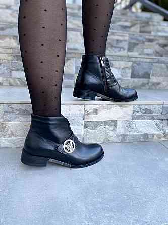 Жіночі черевики D and V чорні натуральна шкіра 36р.37р.39р. (2130) Коломия
