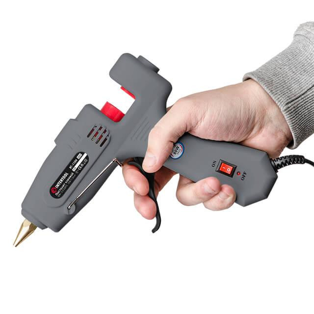 Пистолет клеевой 80(245) Вт, 215-230°C, под стержни 10,8-11,5 мм, 13-30 г/мин INTERTOOL RT-1104 Киев - изображение 5