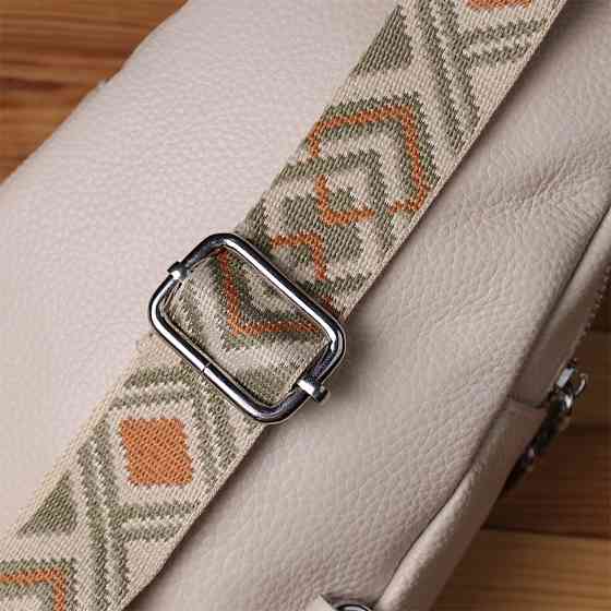 Сумка-слінг із натуральної шкіри для жінок Білий (Vintage) Київ