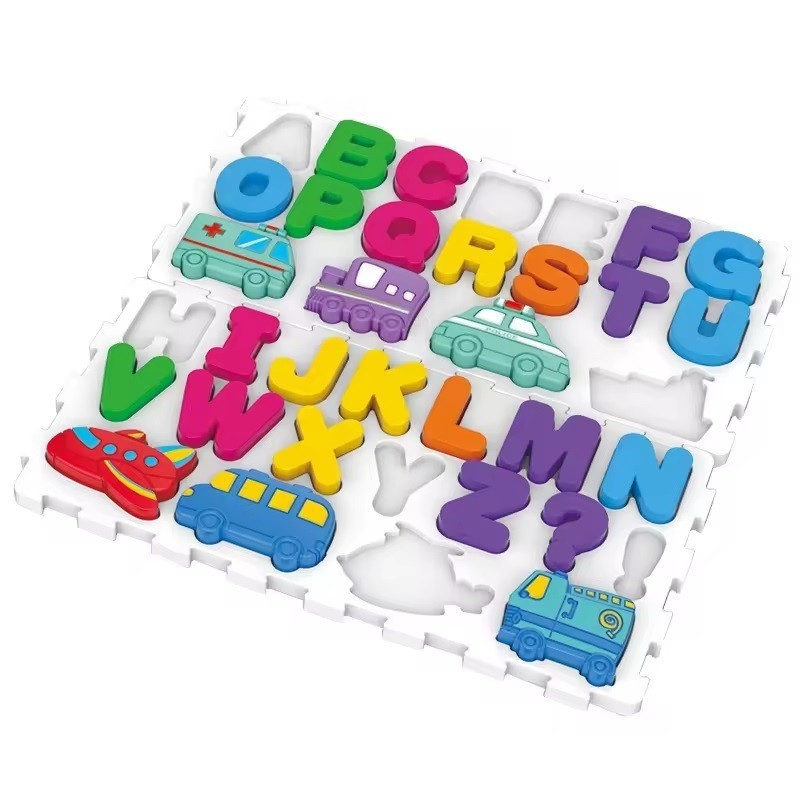 Розвиваюча гра "Логіка-вкладиш 4 в 1" DF80 цифри, букви, фігури, транспорт Вінниця - фото 4