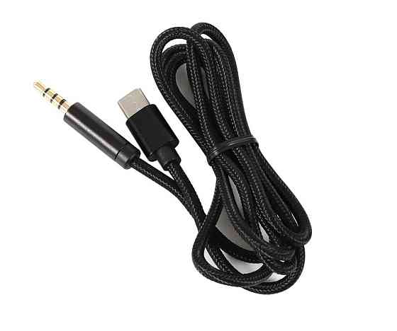 Кабель AUX Type-C - TRRS Audio M/M 1м Black Вінниця