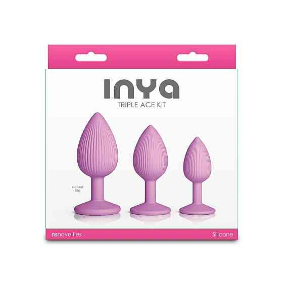 Набір анальних пробок NS Novelties INYA - Triple Ace Kit - Blush Sex Aura Київ