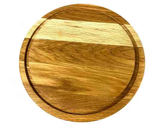 Деревянная тарелка из натурального дерева диаметр 30 см, высота 2 см, тарелка для закусок Каменец-Подольский