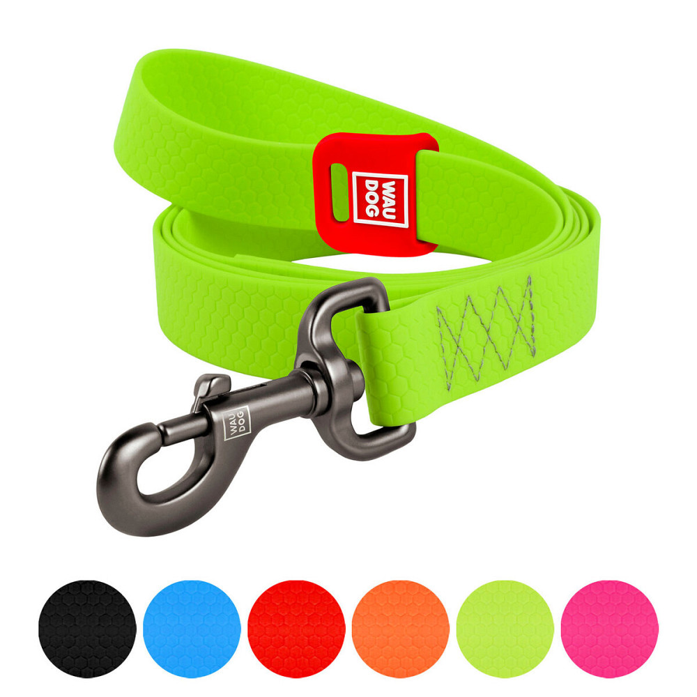 Водостойкий поводок для воды WAUDOG Waterproof, L-XXL, Ш 25 мм, Д 500 cм, салатовый Киев - изображение 1