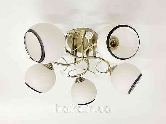 Люстра потолочная на 5 плафонов 6220J/5 Бронза Киев