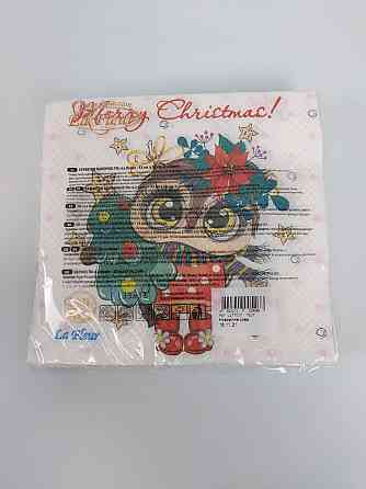 Новорічна серветка (ЗЗХЗЗ, 16 шт.) La Fleur "Новорічна сова" (1 пачка) Харків