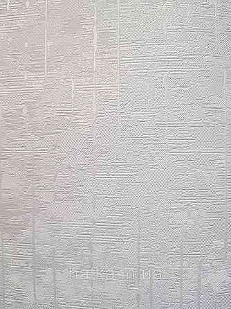 Шпалери метрові вінілові на флізеліні Sintra Structure під штукатурку біло-сірі сріблясті зі смужкою 524008 Київ