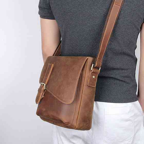 Кожаная мужская сумка Vintage 20206 Коричневый Киев