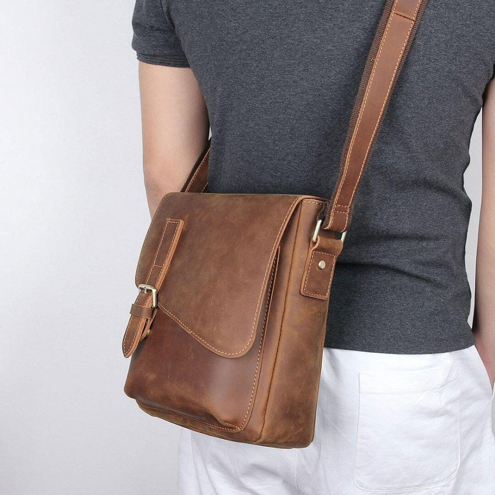 Кожаная мужская сумка Vintage 20206 Коричневый Киев - изображение 2