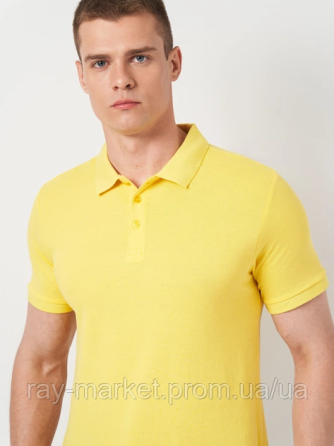 Футболка поло мужская желтая RAY BASIC M0201 XL Киев