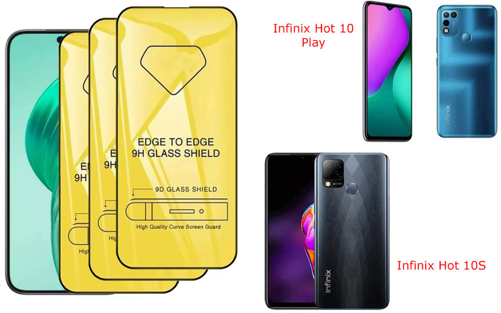 Захисне скло DefenzoGlass для Infinix Hot 10 Play, Hot 10S – подвійна міцність Київ - фото 1
