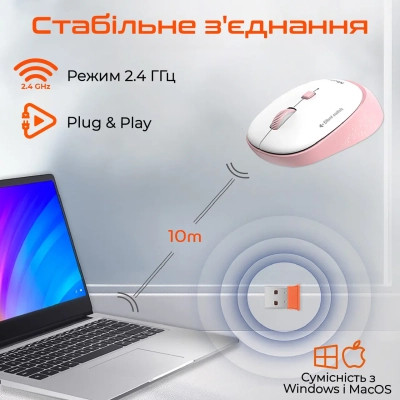 Мишка Meetion R571 Wireless White/Gray (MT-R571-C) Вінниця - фото 7