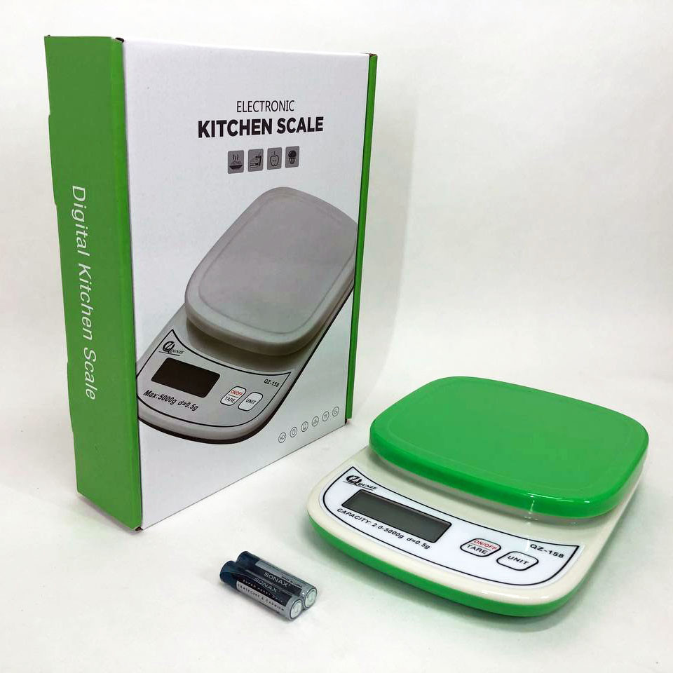 Ваги кухонні QZ-158A з чашею, 10кг (1г) GREEN BD-67 Львів - фото 1